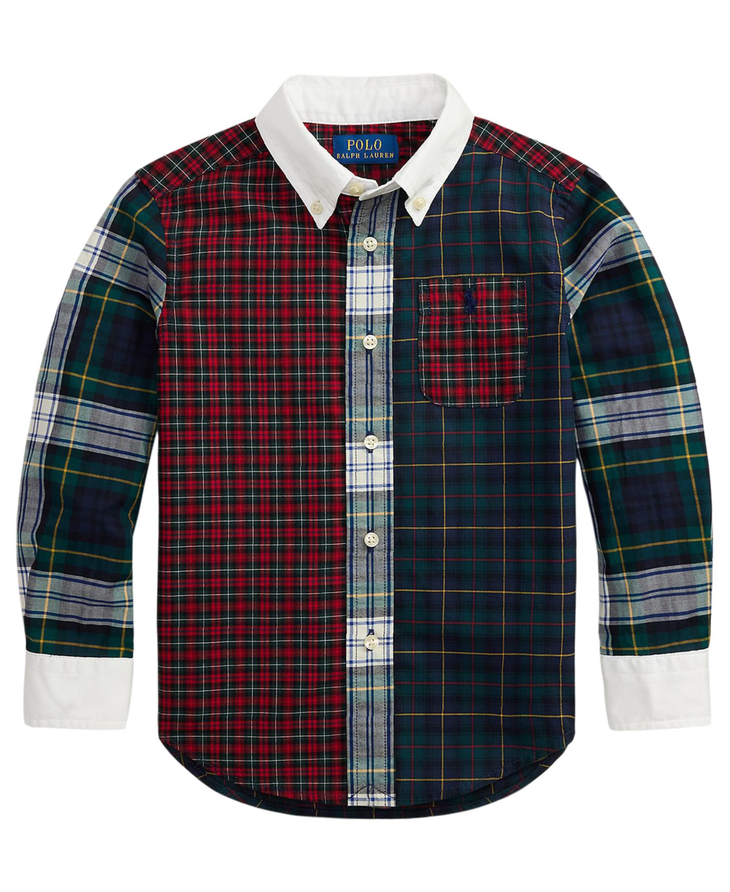 Boys' 2T-7 Plaid Long-Sleeve Poplin Fun Shirt