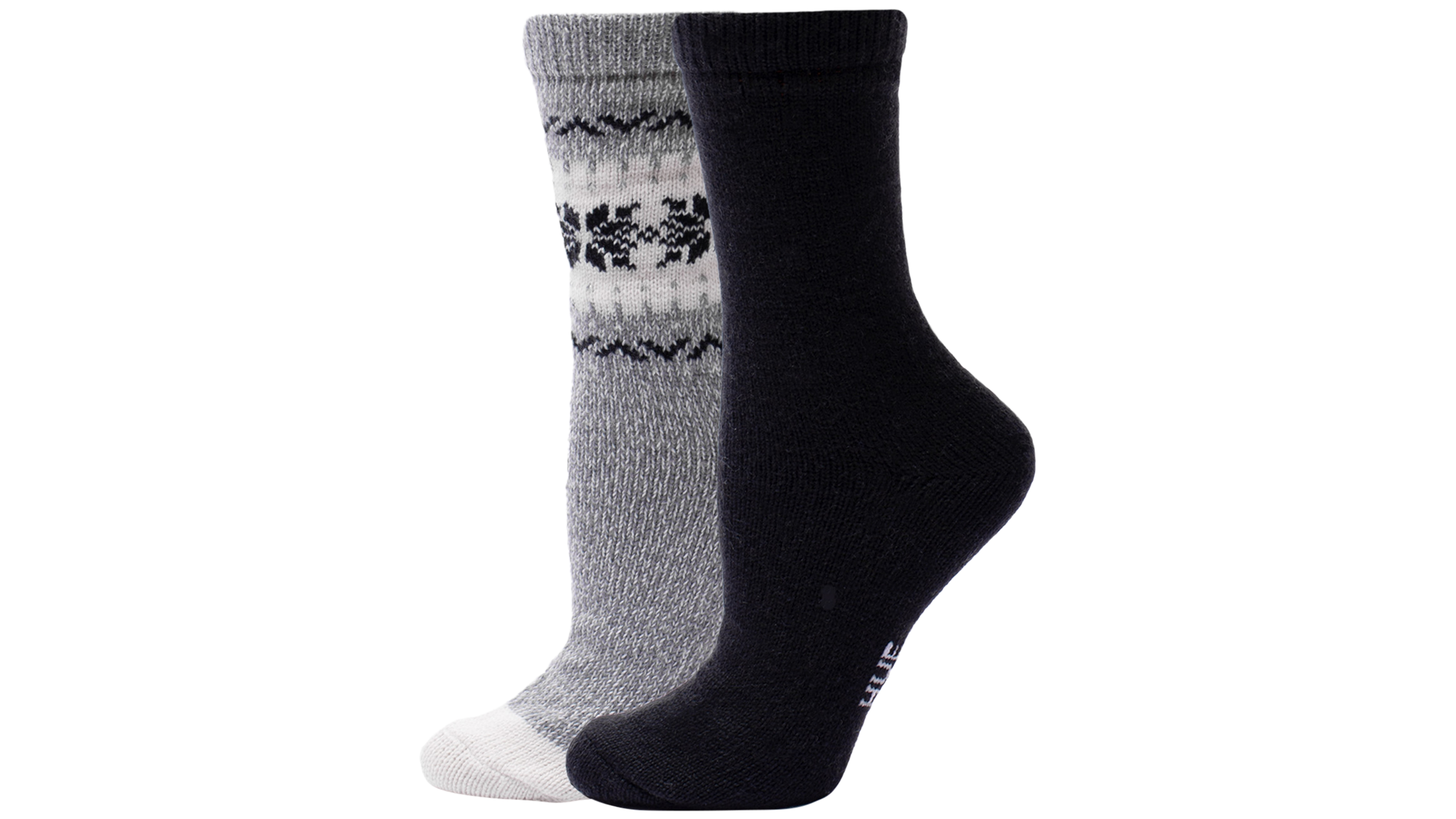 Hue Women's Snowflake Border Crew Boot Socks, 2-Pair