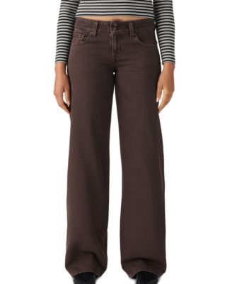 Women's Super-Low Double-Button Relaxed-Fit Denim Jeans