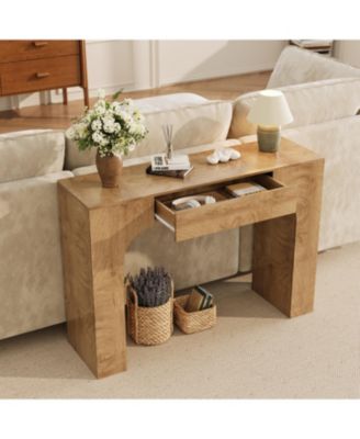 47" Console Table with Drawer, Narrow Entryway Table, Wood Sofa Table Behind Couch, TV Stand, Farmhouse Tables for Entrance, Hallway