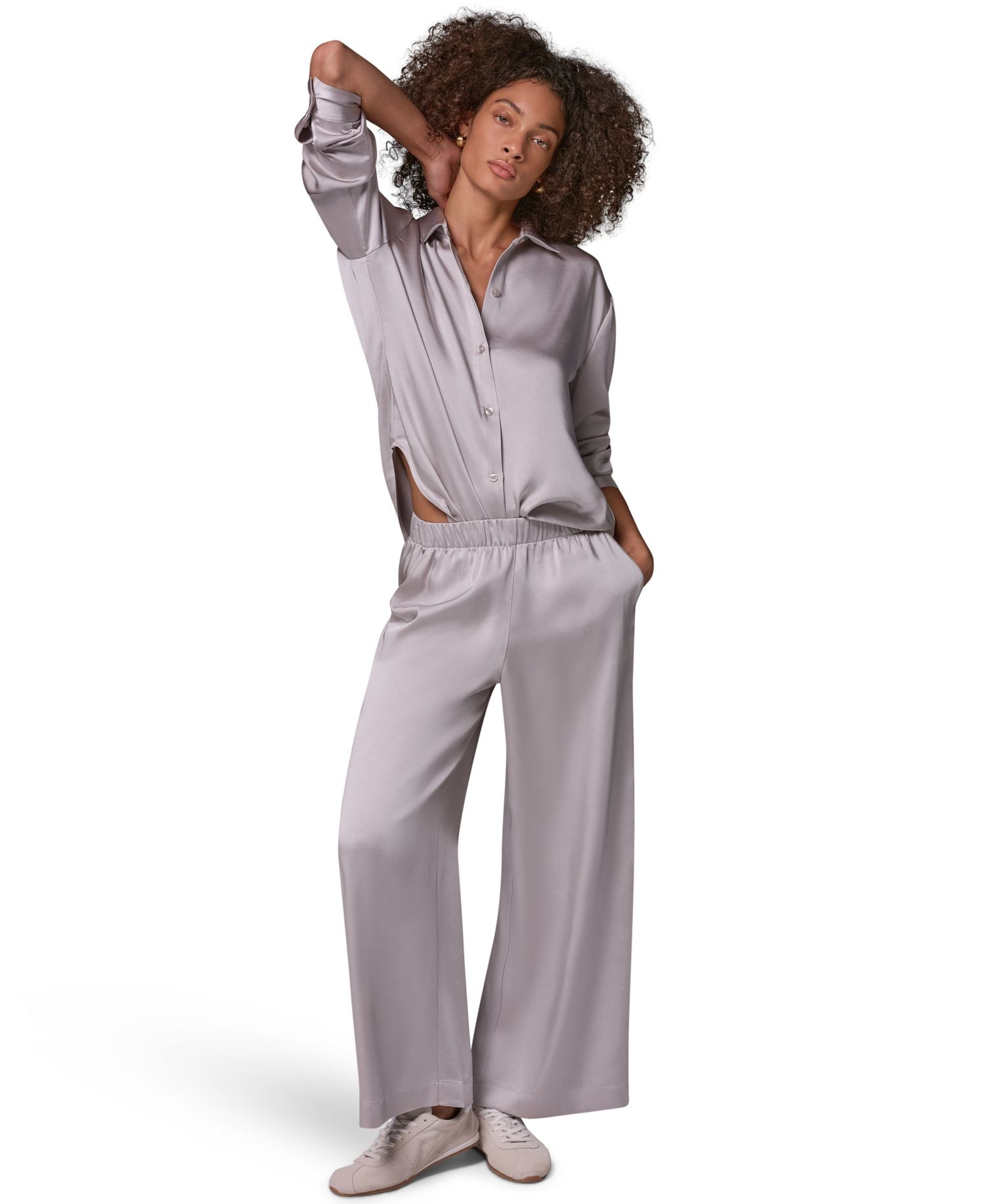 Women's Wide-Leg Satin Pants
