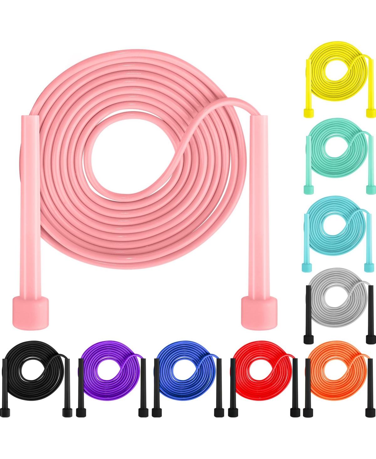 Aofar Adjustable Pvc 10 Jump Rope with Plastic Handles for Fitness