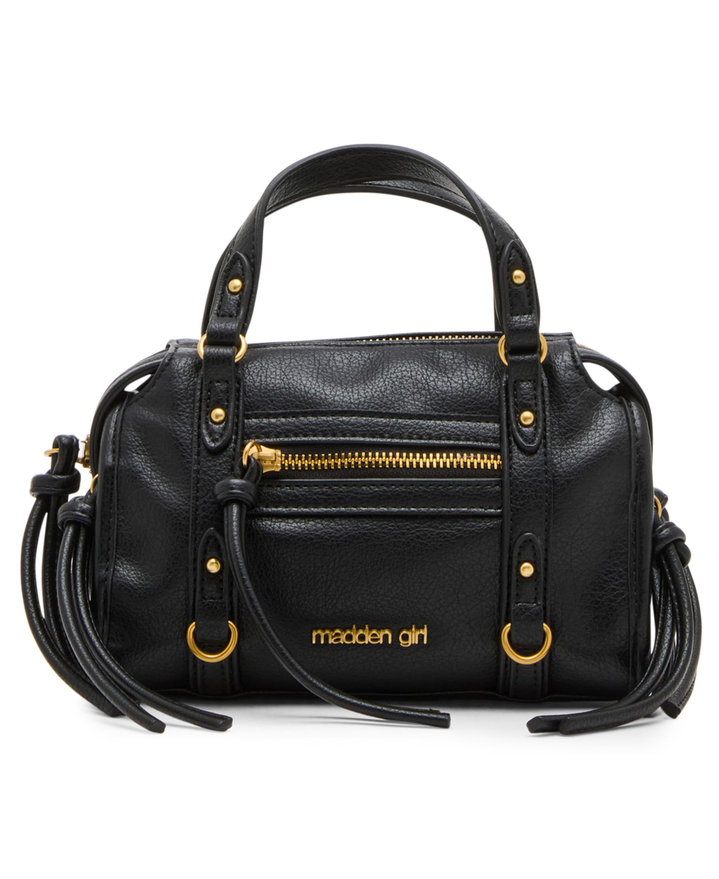Женская сумка Madden Girl Small Top Handle Crossbody Satchel Handbag, цвет: Чёрный — фото 1