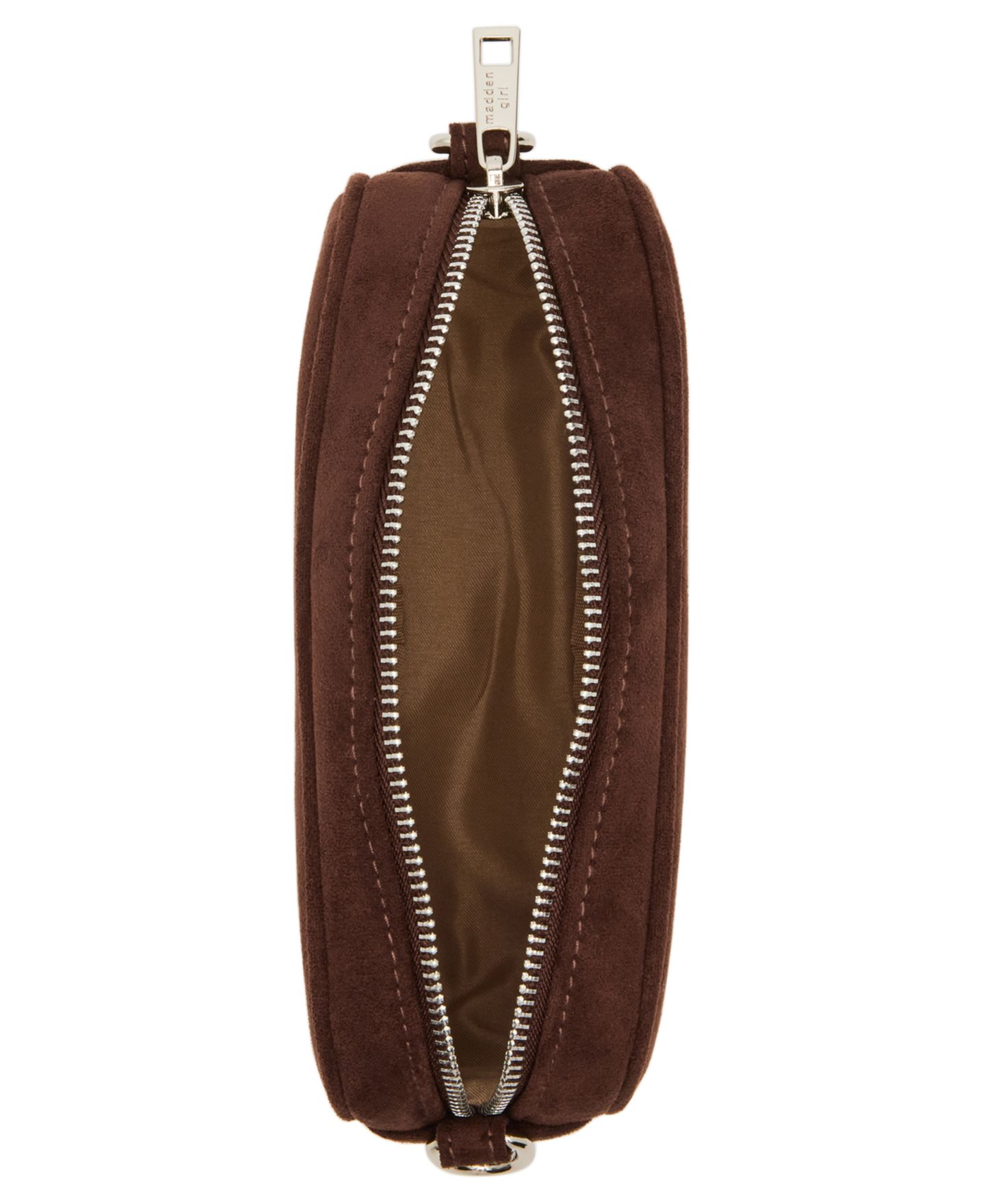 Женская сумка Madden Girl Faux Suede Small Adjustable Strap Crossbody Camera, цвет: Тёмный коричневый — фото 3