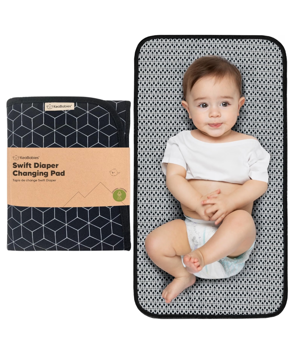KeaBabies Swift Diaper Changing Pad, Portable Waterproof Pad for Baby, Travel Bag