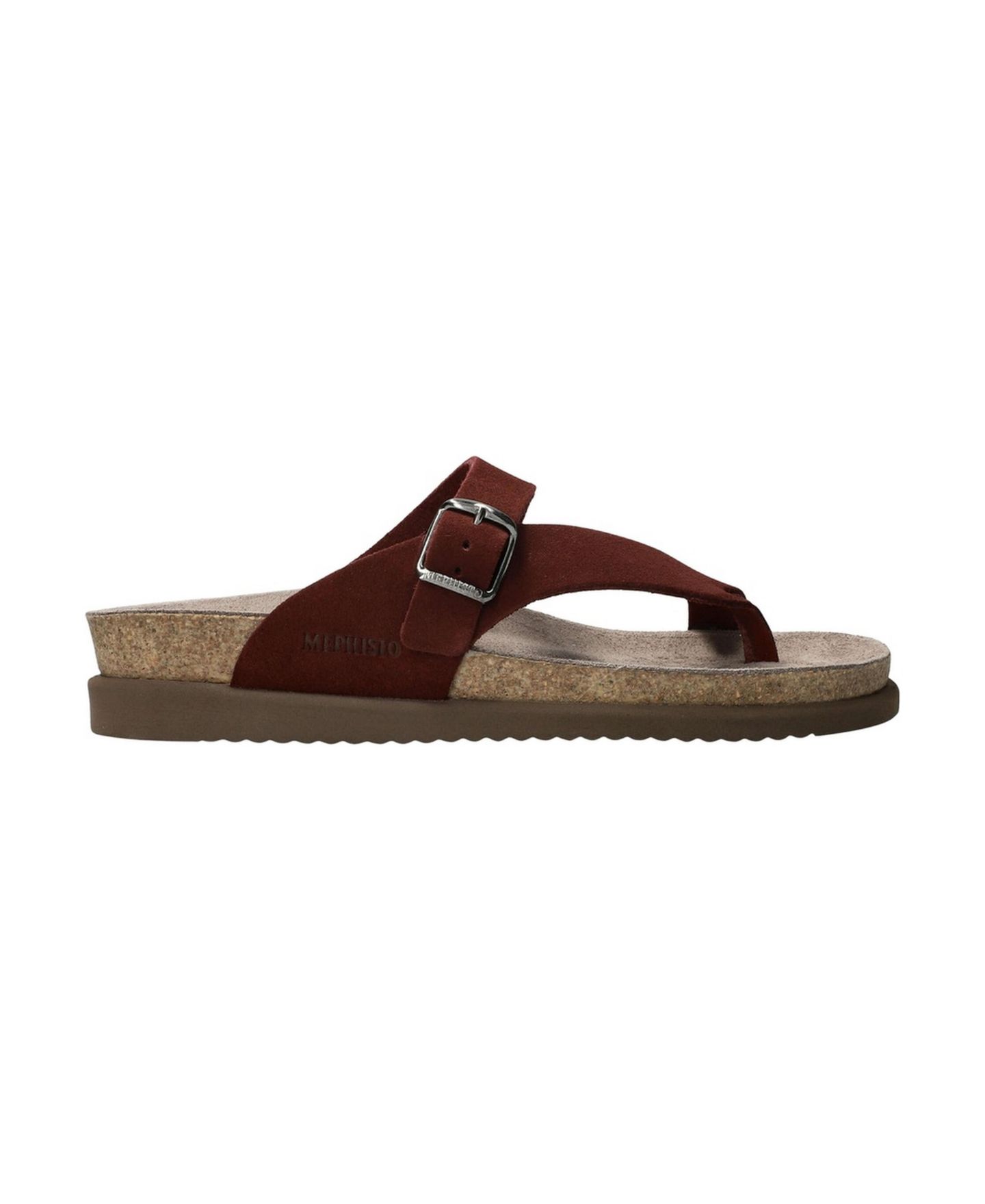 Женские сандалии Mephisto Helen Arch Support Low-Heel Suede, цвет: Cordovan. — фото 2