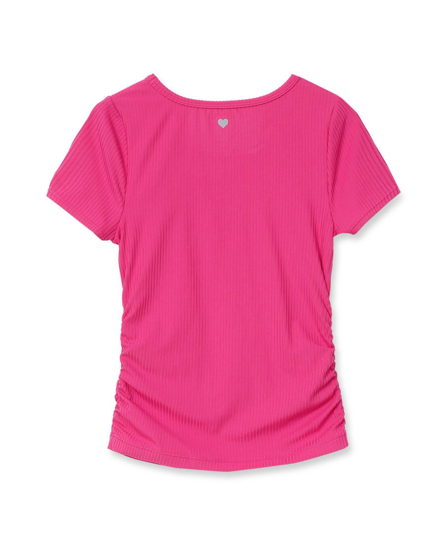 Girls' 4-16 Short-Sleeve Ruched Ribbed T-Shirt