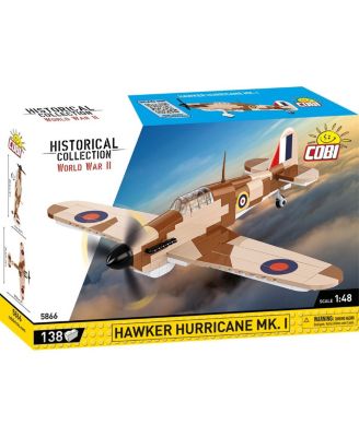 Historical Collection WWII Hawker Hurricane Mk. I Plane 138-Piece Building Set, Ages 6+