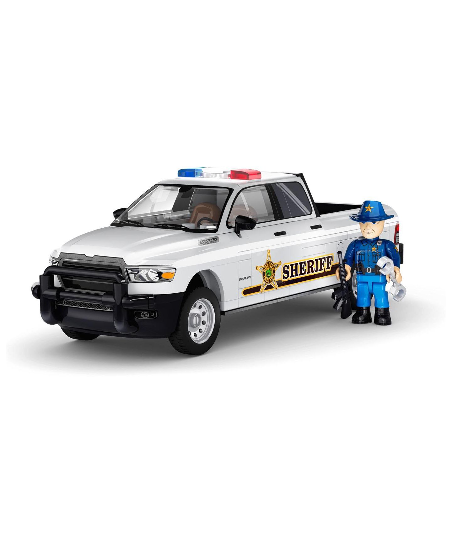 Детский конструктор COBI Ram 1500 Hemi Sheriff 1:35 Scale Collector Model 211-Piece Building Set, Ages 7+ — фото 3
