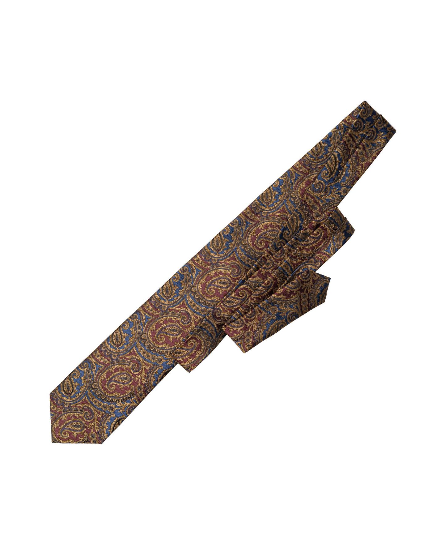 Мужской галстук Elizabetta San Carlo Paisley Jacquard Tie, цвет: Сапфировый / Рубиновый — фото 6