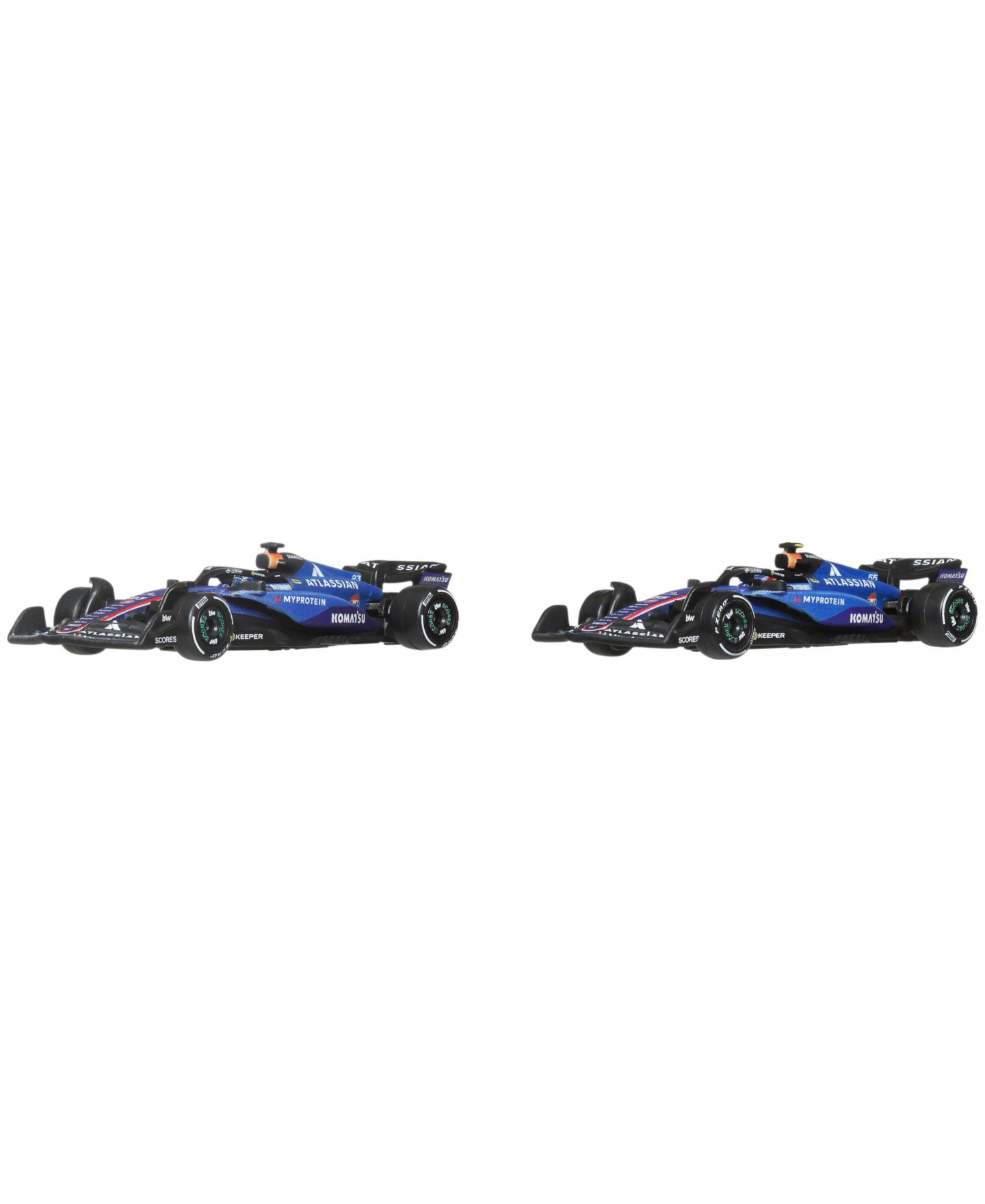 Набор Hot Wheels из 2 гоночных машин Atlassian Williams Racing Sainz и Albon, 1:64 — фото 6