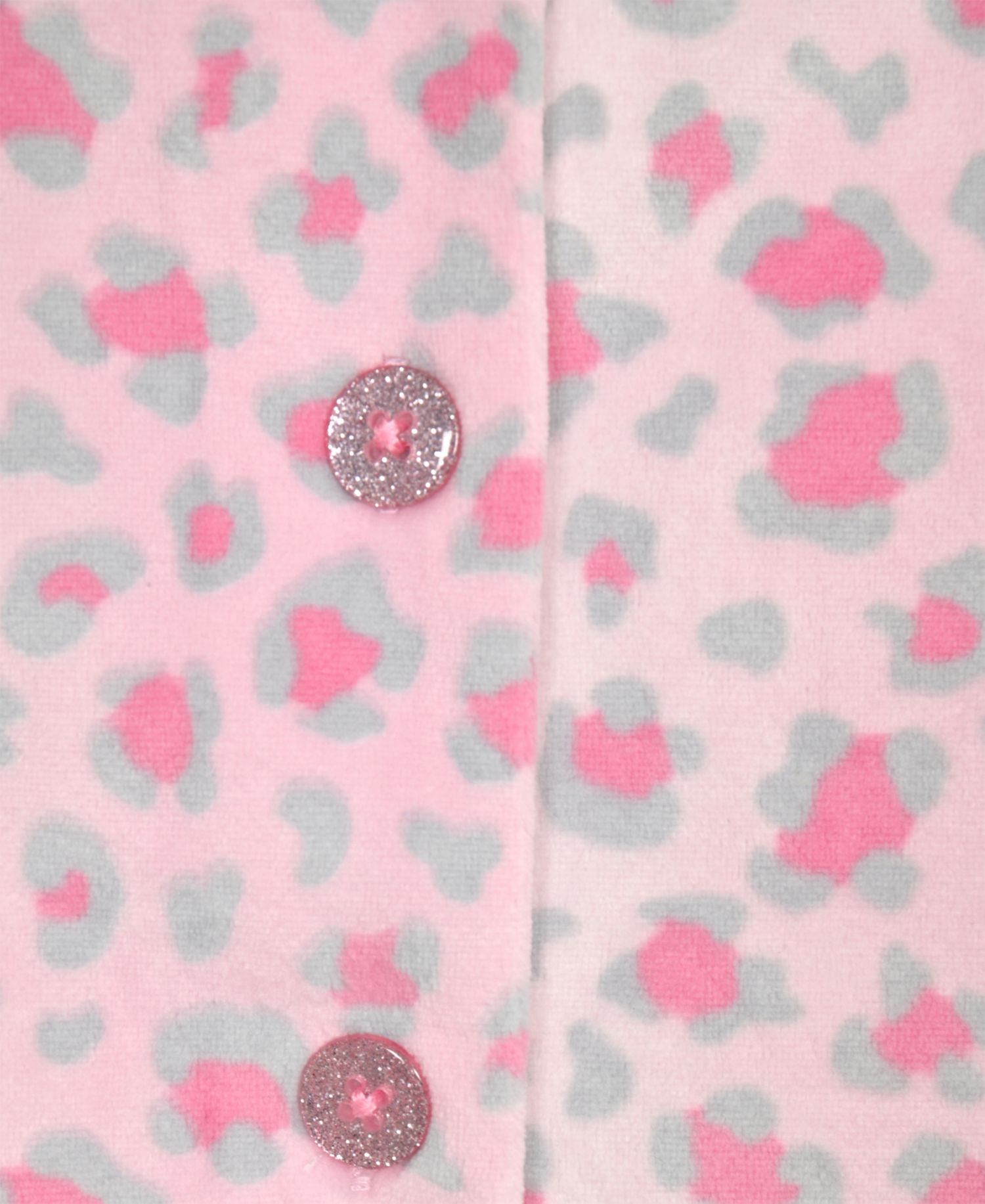 Girls' 5-16 Velour Print Long-Sleeve Ruffle-Trim Pajama and Scrunchie, 3-Piece Set