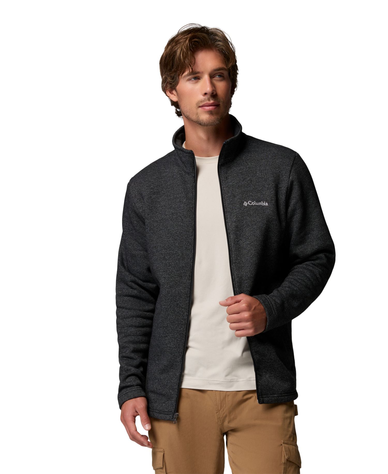 Men's Great Hart Mountain III Cotton-Blend Full Zip Sweater