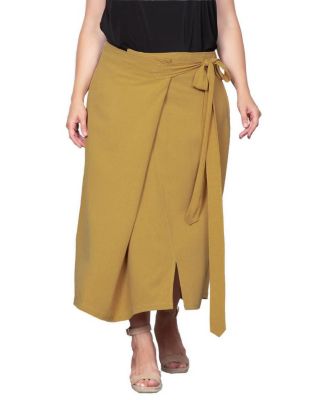 Women's Self-Tie Wrap Maxi Side-Slit Skirt