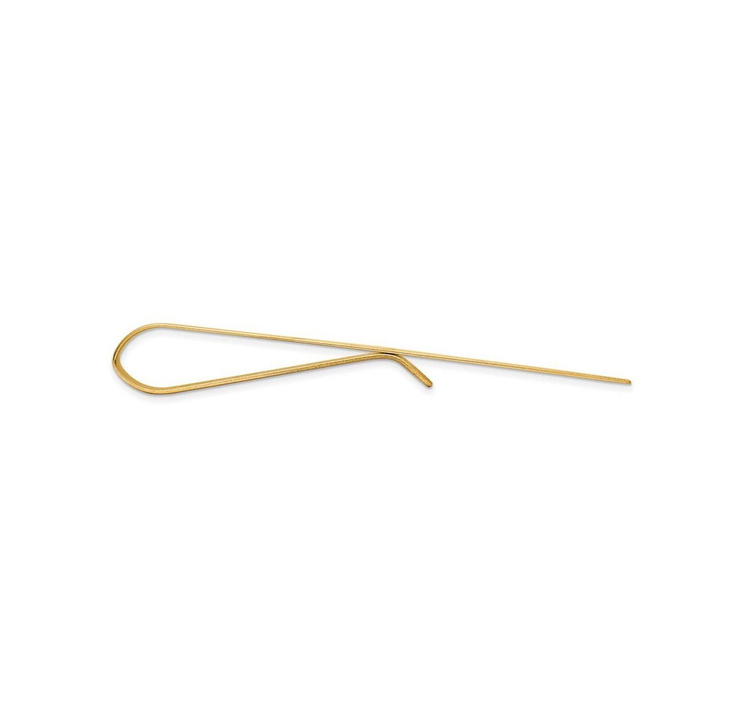 Solid 10k Yellow Gold Polished Narrow Tie Bar for Men