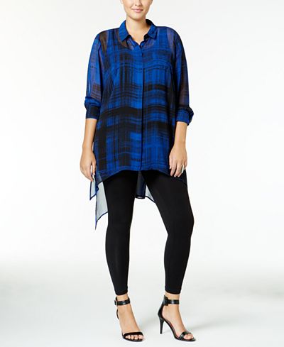 MBLM by Tess Holliday Trendy Plus Size Sheer Tunic