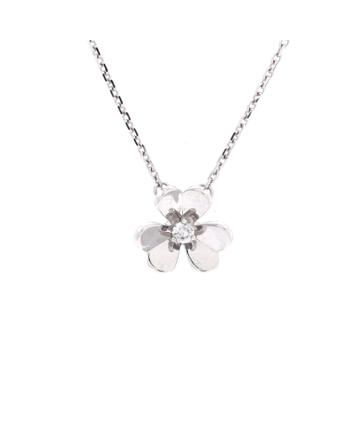 Pre-Owned Van Cleef and Arpels Frivole Pendant Necklace - 18k white gold