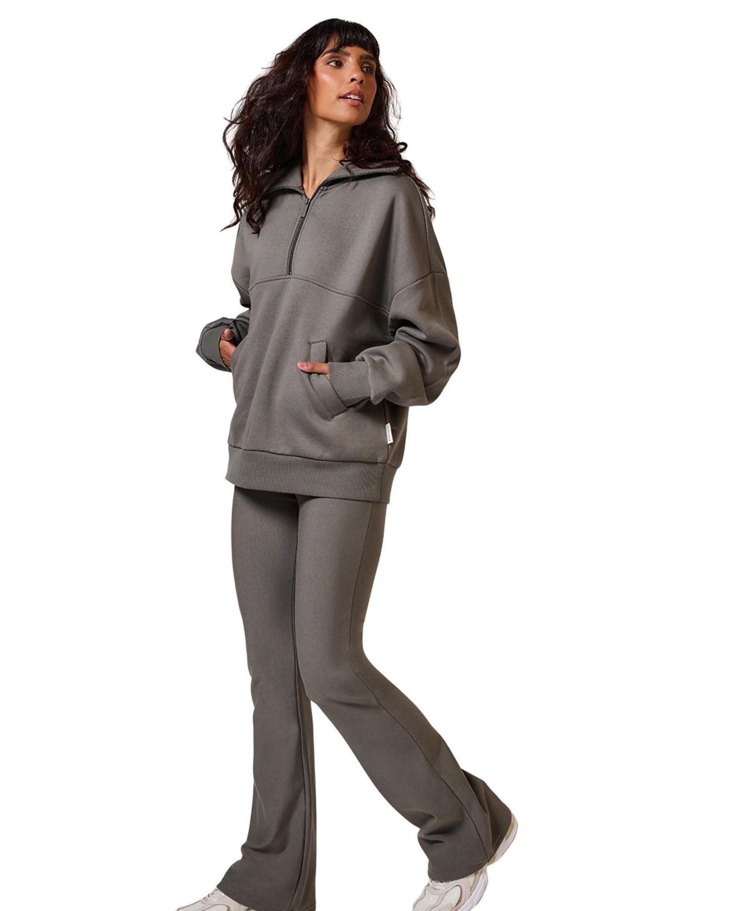 Women's High-Waisted Flared Fleece-Lined Leggings