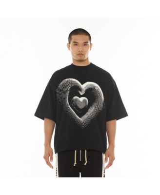 Men's Heart Oversized Graphic T-Shirt