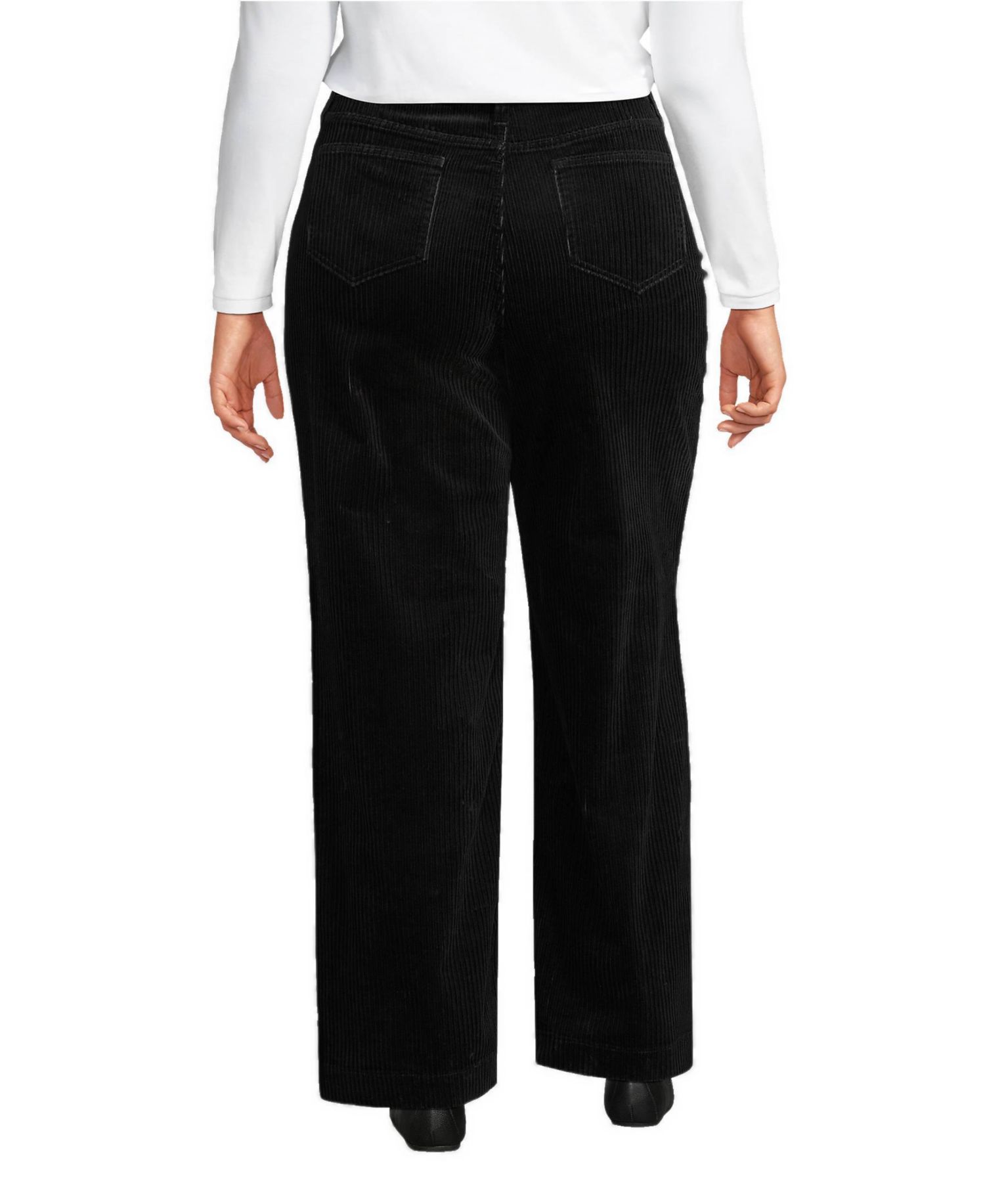 Women's High Rise Wide Leg Corduroy Pants