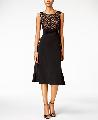 Connected Lace A-Line Dress - Dresses - Women - Macy's