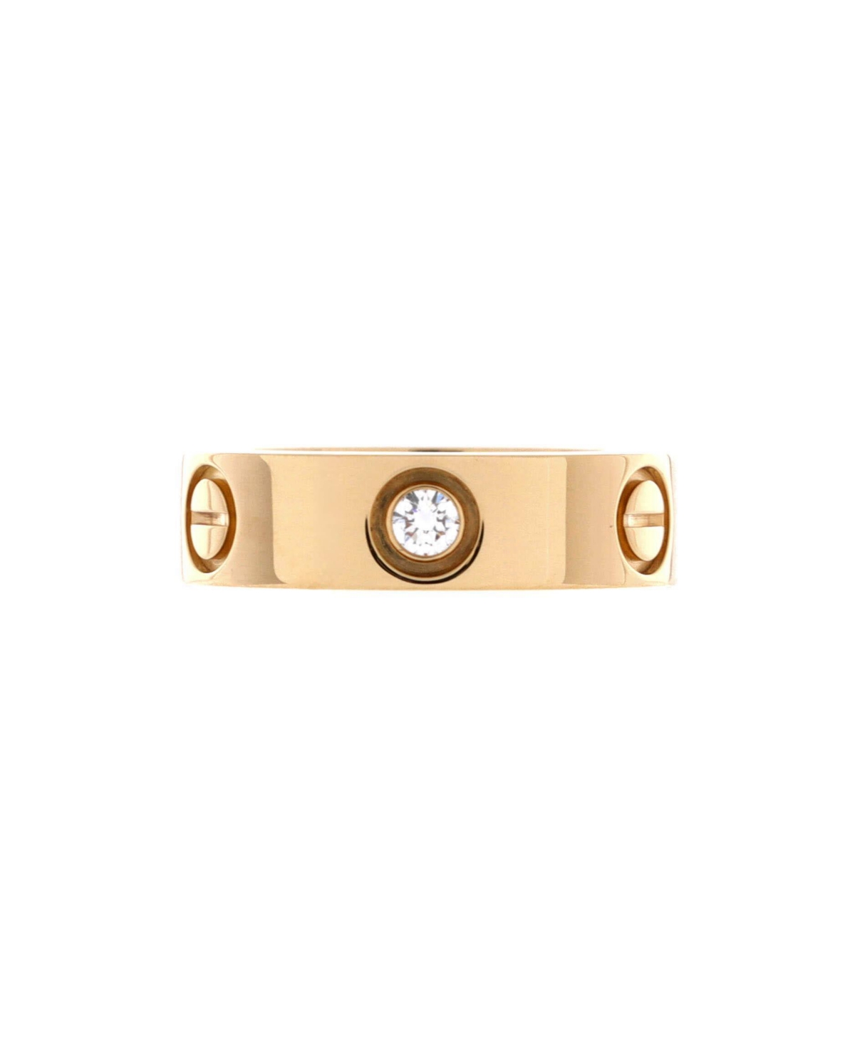 Pre-Owned Cartier Love 3 Diamonds Band Ring - 18k yellow gold