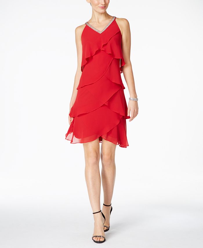 SL Fashions Tiered Dress Macy's
