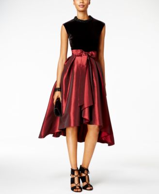 velvet taffeta dress