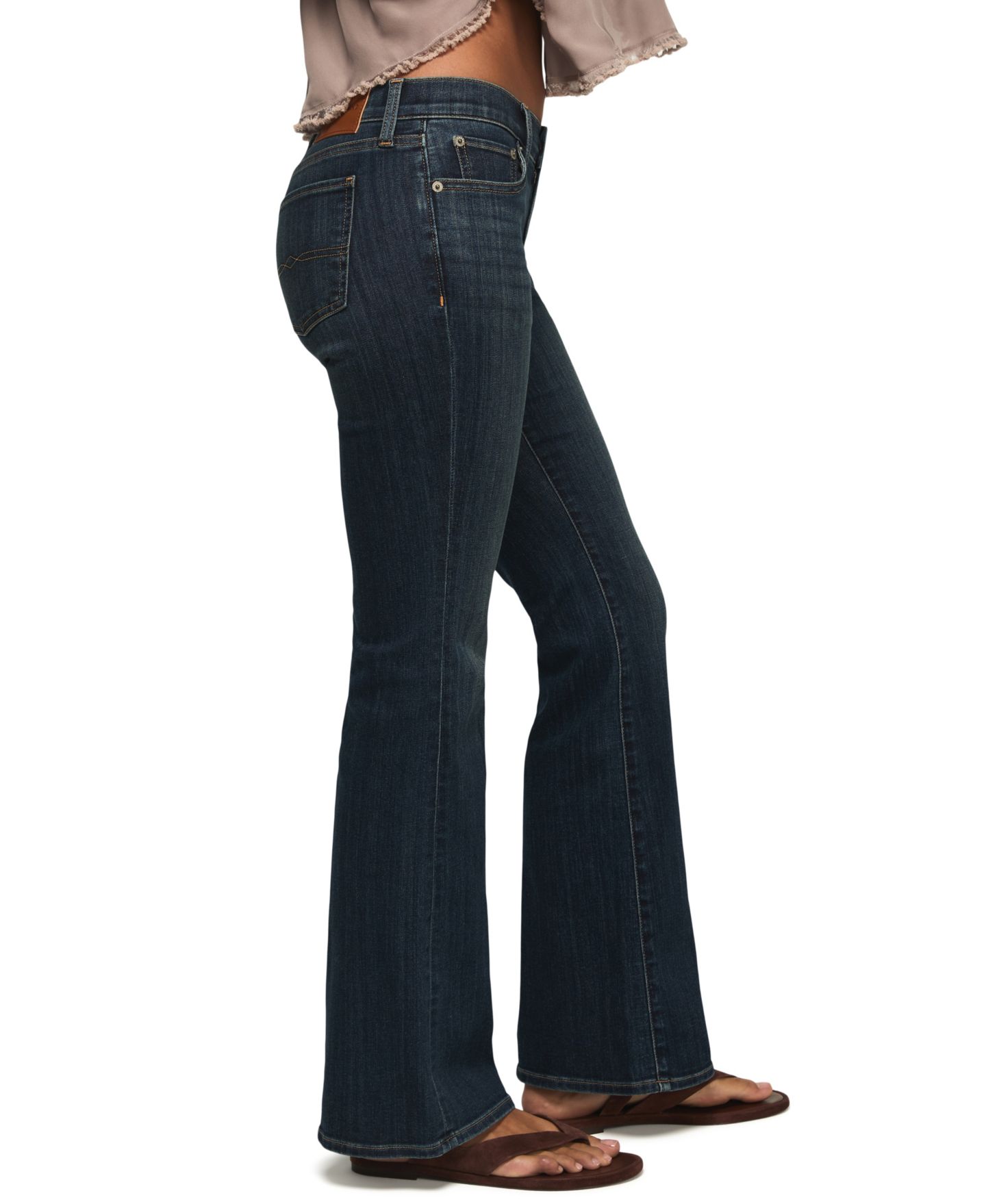 Женские джинсы Lucky Brand Sweet Flare Mid-Rise Stretch Denim Jeans, цвет: Варёный — фото 3