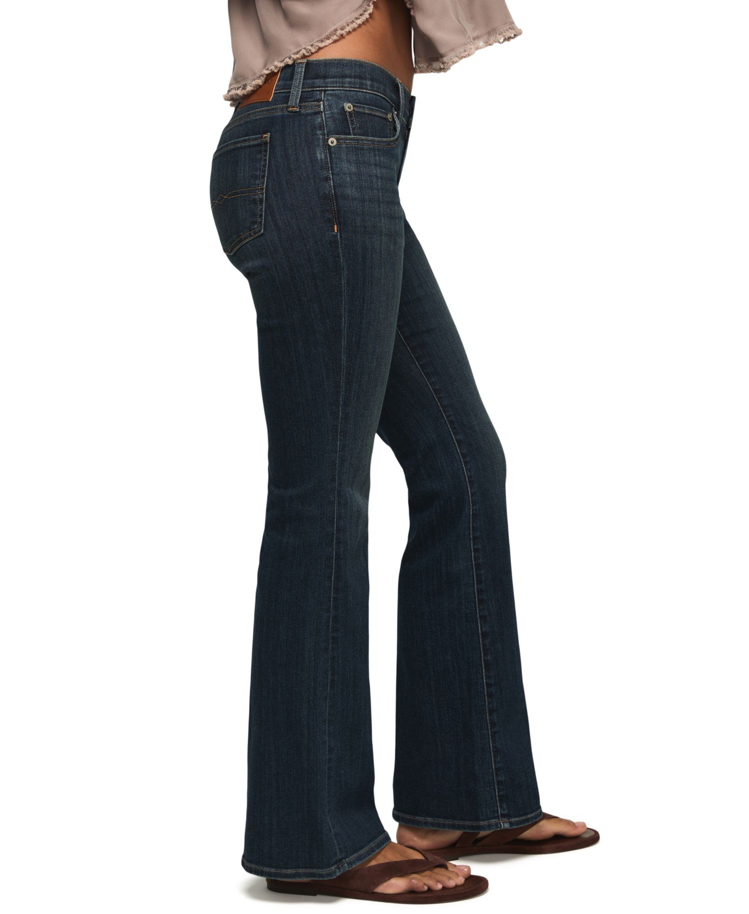 Women's Sweet Flare Mid-Rise Stretch Denim Jeans