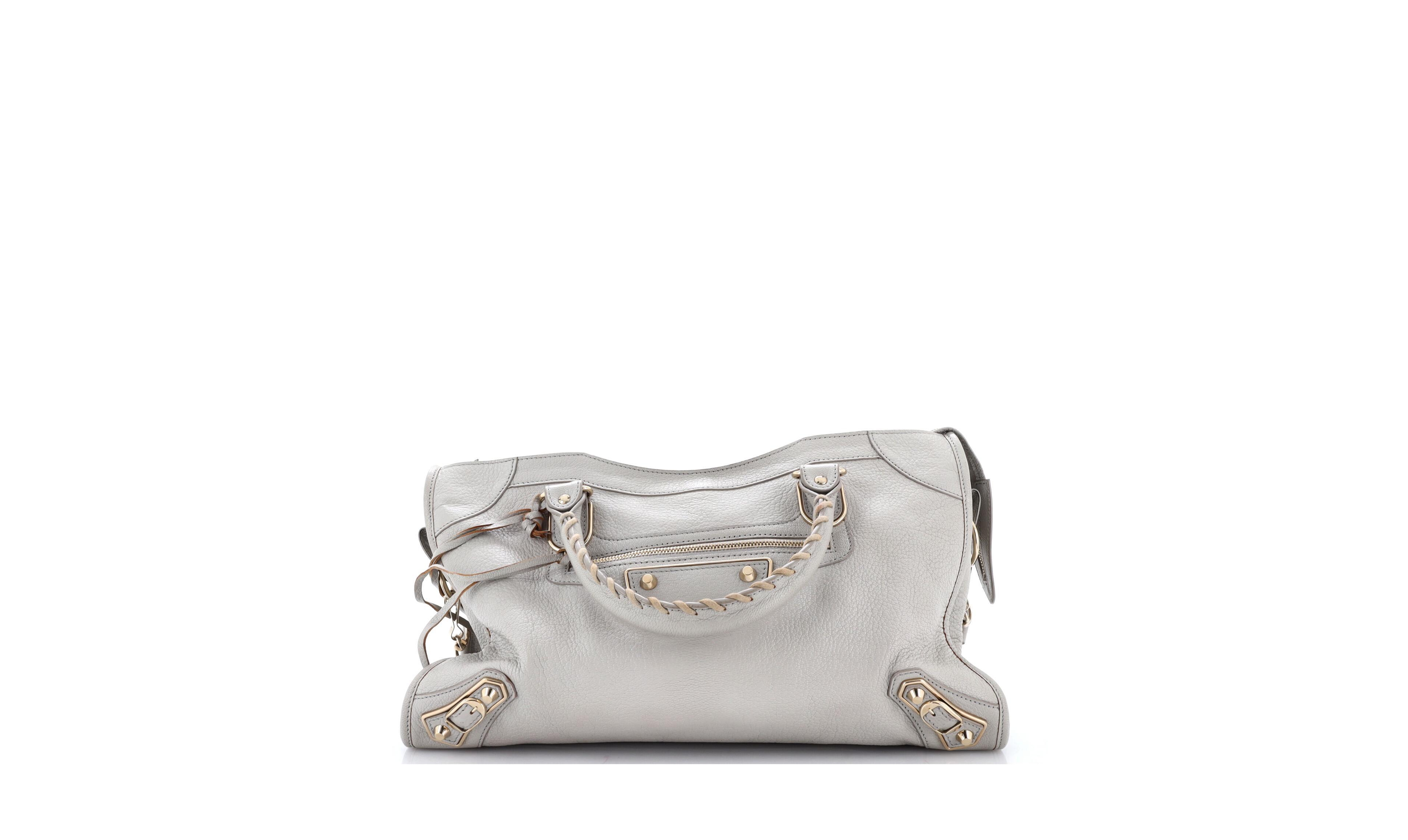 Pre-Owned Balenciaga City Classic Medium Leather Top-Handle Shoulder Bag