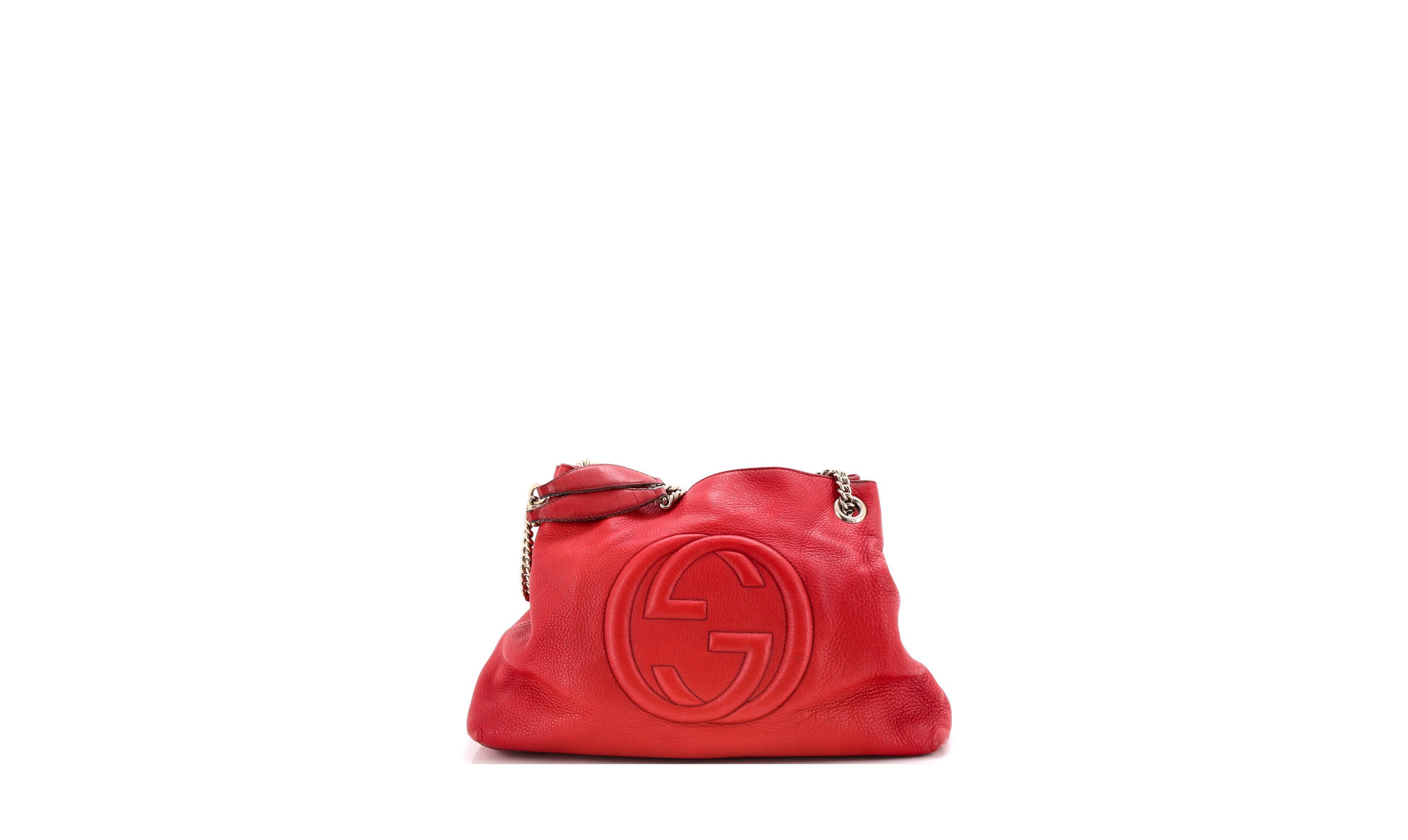 Pre-Owned Gucci Soho Medium Chain-Strap Leather Shoulder Bag