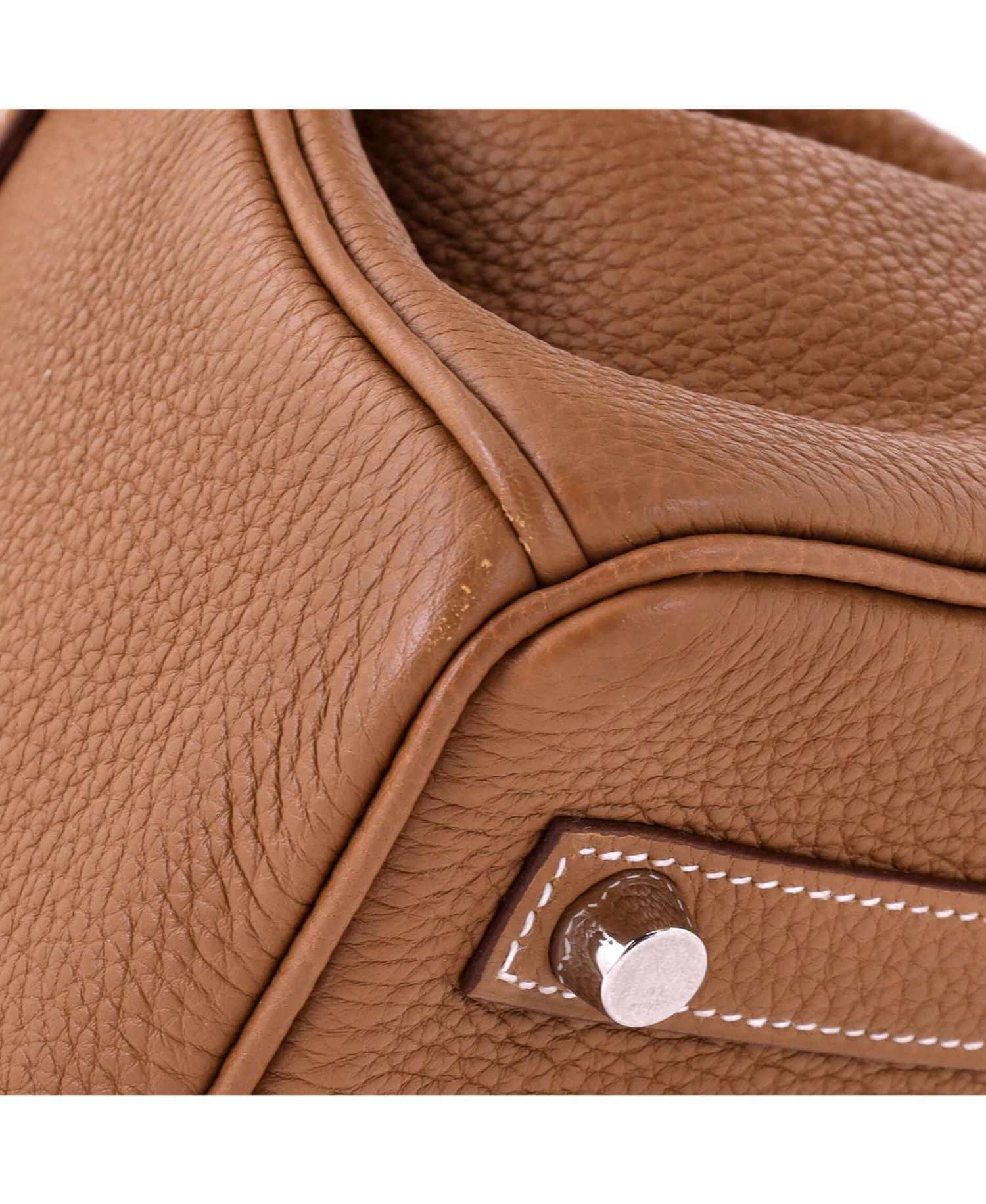Pre-Owned Hermes Birkin 25 Handbag Brown Togo with Palladium Hardware
