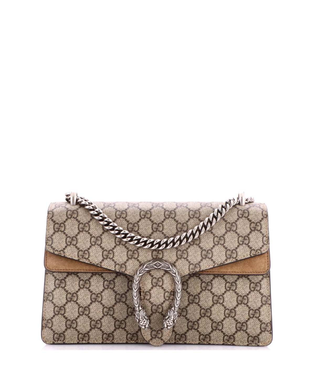 Pre-Owned Gucci Small Dionysus Bag Gg Coated Canvas - Brown