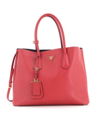 Large Cuir Double Tote Saffiano Leather