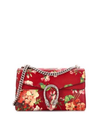 Small Dionysus Bag Blooms Print Leather