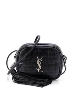 Blogger Monogram Embossed Leather Crossbody Bag