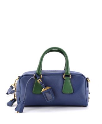 East West Convertible Bauletto Saffiano Leather Crossbody Satchel