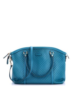 Medium Britt Convertible Dome Satchel Microguccissima Leather