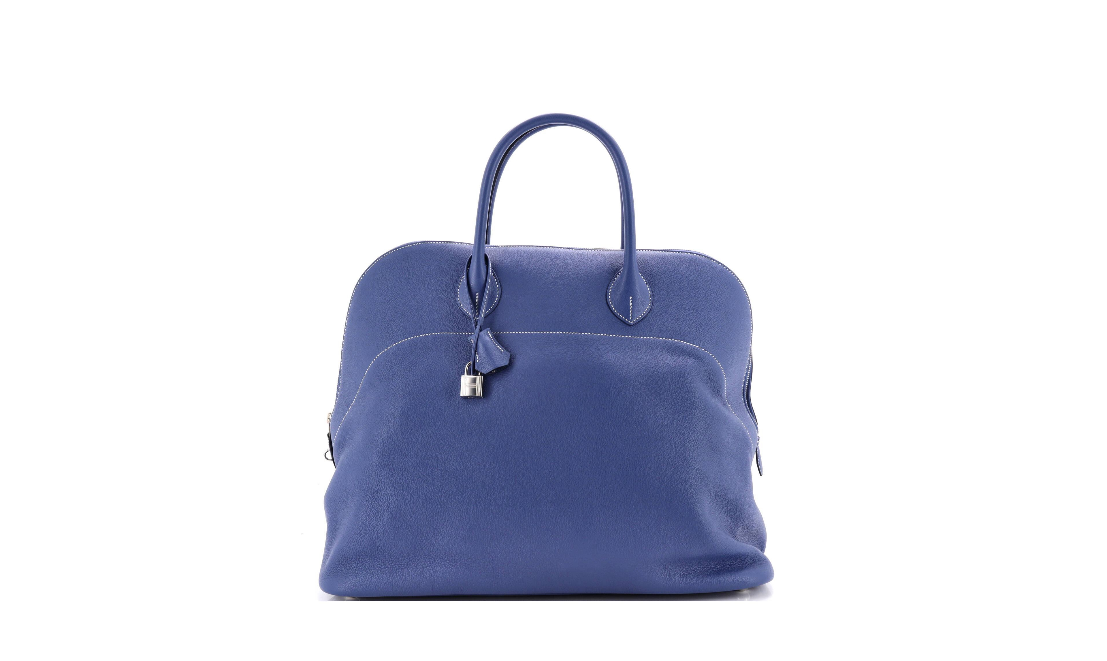 Pre-Owned HERMES Bolide Relax Leather Travel Tote