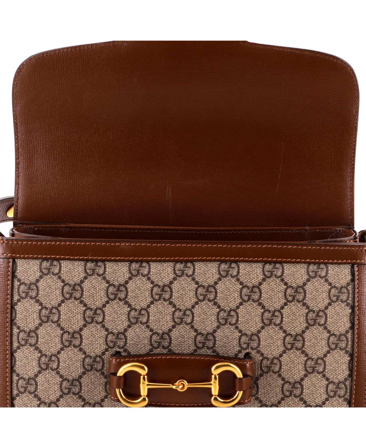 Small Horsebit 1955 Shoulder Bag GG Coated Canvas with Leather