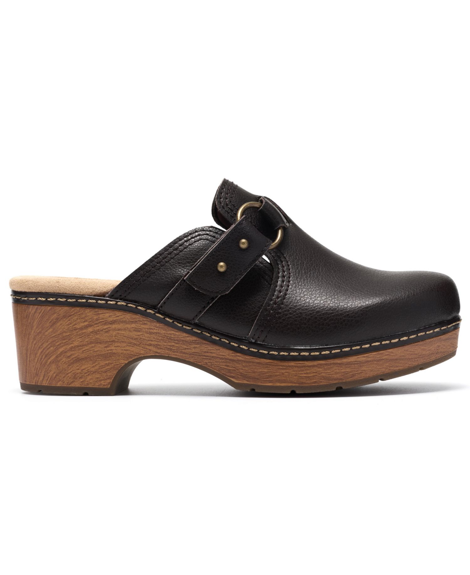 Women's Paizlee Ali Leather Block Heel Mule Clogs