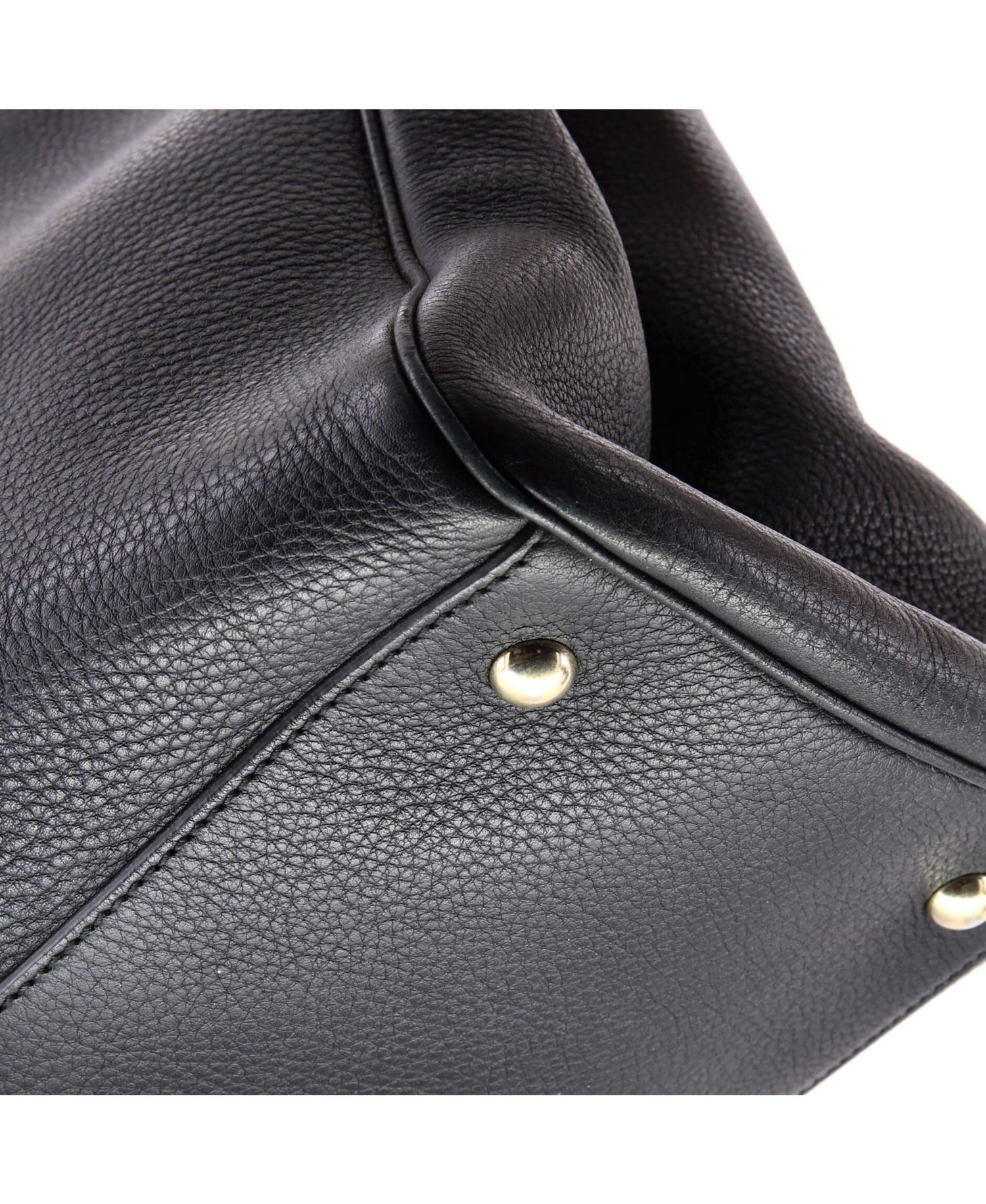 Large Bamboo Shopper Tote Leather
