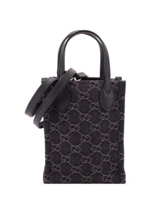 Vertical Tote GG Denim Mini
