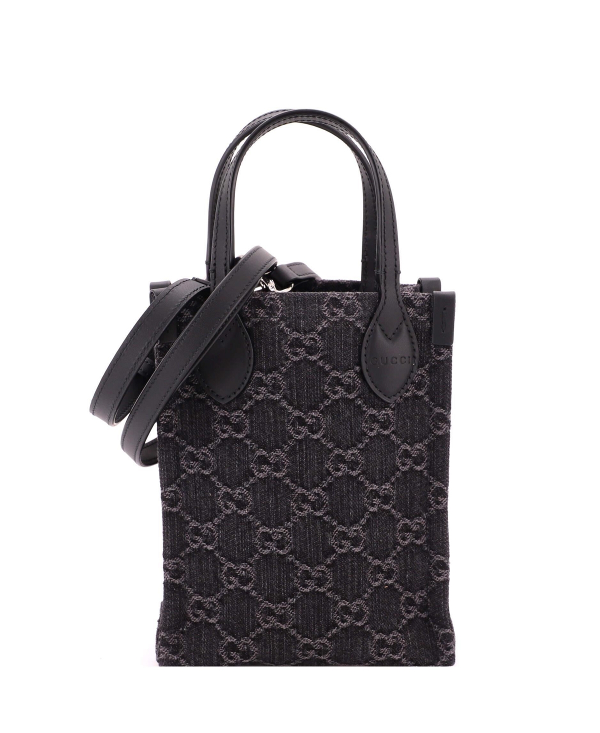 Pre-Owned Gucci Vertical Tote Gg Denim Mini