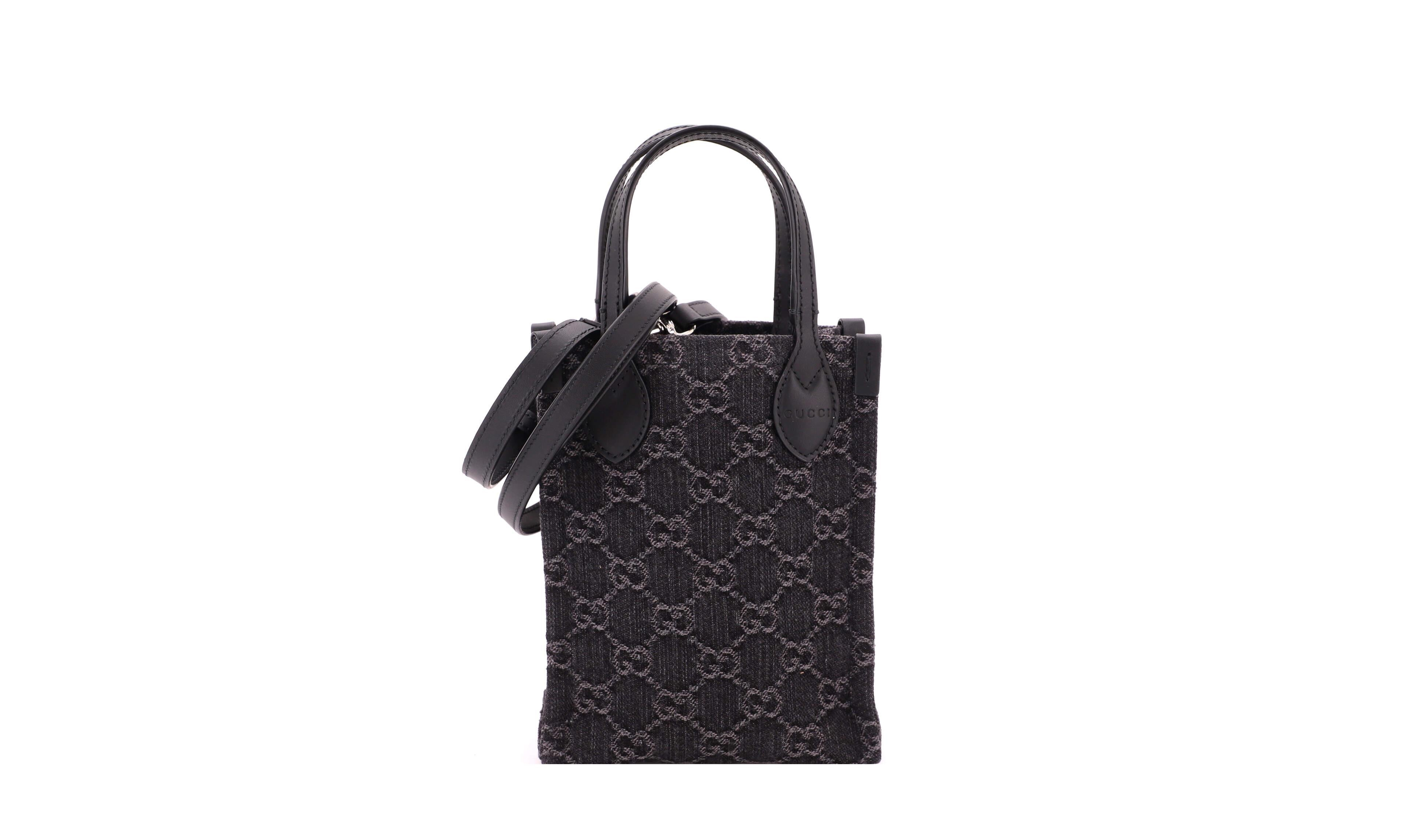 Pre-Owned Gucci Vertical Tote Gg Denim Mini