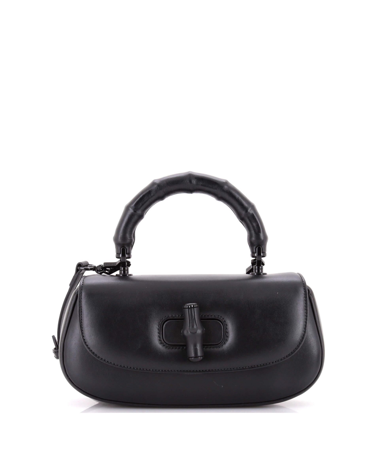 Pre-Owned Gucci Medium Bamboo Diva Top Handle Bag Leather - Black