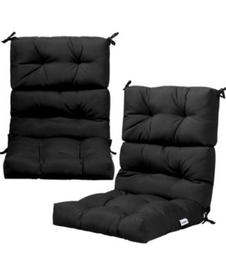 Set of 2 High Back Chair Cushions with Adjustable Height