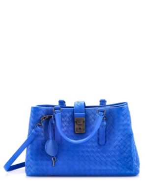Roma Small Intrecciato Nappa Top-Handle Satchel