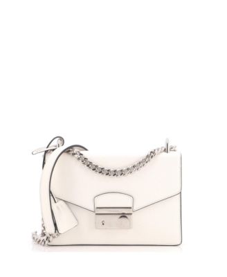 Small Sound Chain Shoulder Bag Saffiano Leather